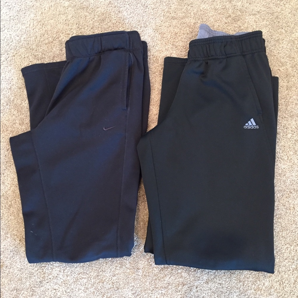 SOLD...Nike & Adidas lined pants bundle. - Picture 1 of 5